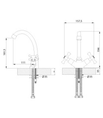 Смеситель Rossinka H02-62