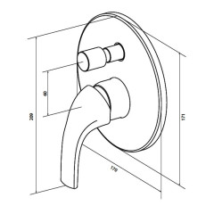 Смеситель для душа AM PM Sense F7585000