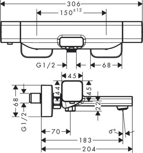 Hansgrohe Ecostat E 15774000 Термостат для ванны