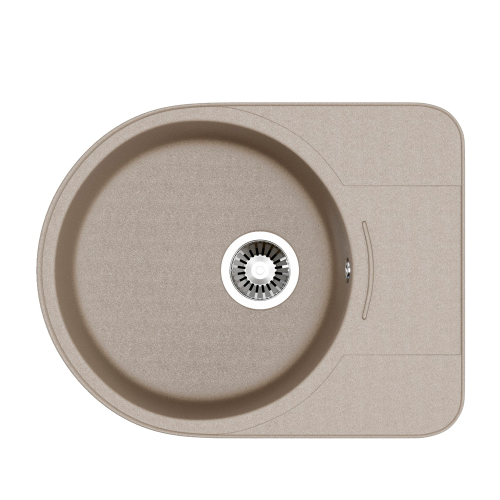 Кухонная мойка Formastone FostoGran FG Паллада, круглая с крылом, латте