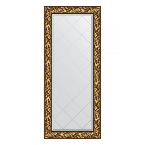 Зеркало настенное с гравировкой EVOFORM в багетной раме Византия золото, 69х158 см, BY 4156