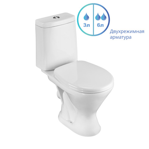 Унитаз-компакт Santeri Грация с горизонтальным выпуском (1.P210.3.S00.00B.F)