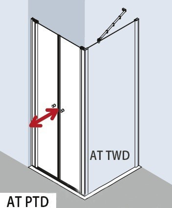 Душевая дверь Kermi Atea AT PTD 08018VAK