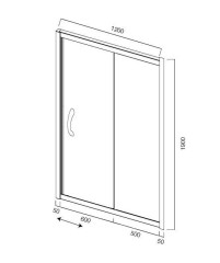 Душевая дверь в нишу AM PM Bliss L 120x190