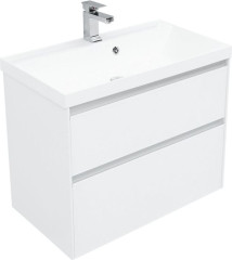 Тумба с раковиной Aquanet Гласс 80 белый