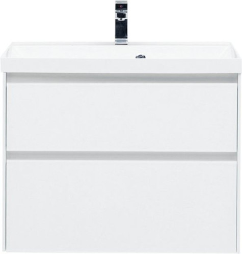 Тумба с раковиной Aquanet Гласс 80 белый