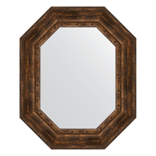 Зеркало настенное Polygon EVOFORM в багетной раме состаренное дерево с орнаментом, 67х82 см, BY 7270