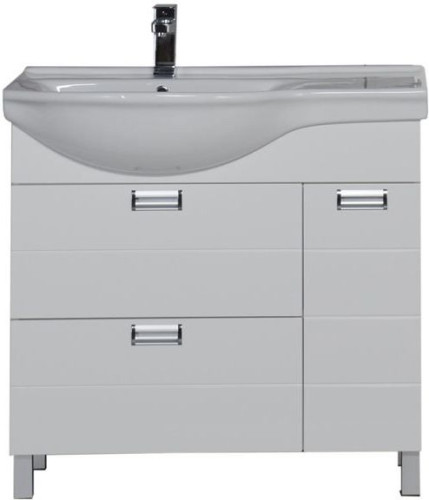 Тумба с раковиной Aquanet Сити 90 L белый