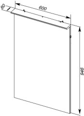 Зеркало Aquanet Ирис 60 белый