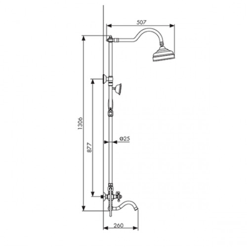 Душевая система KAISER Carlson Style (44482-1/44282-1)