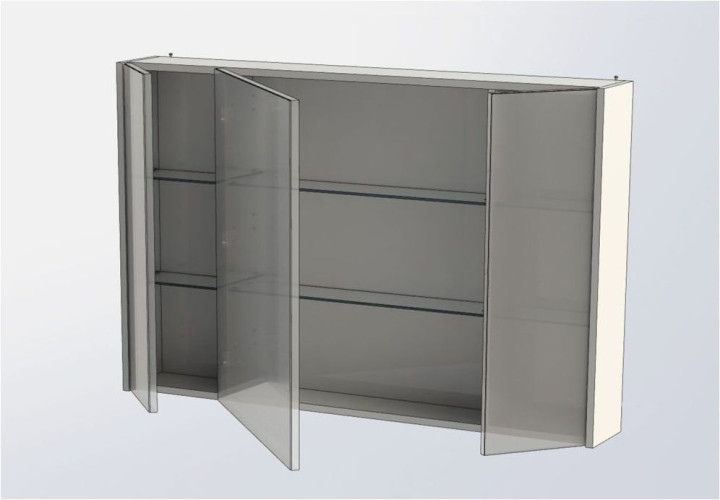 Зеркало-шкаф Aquanet Остин 120 дуб сонома