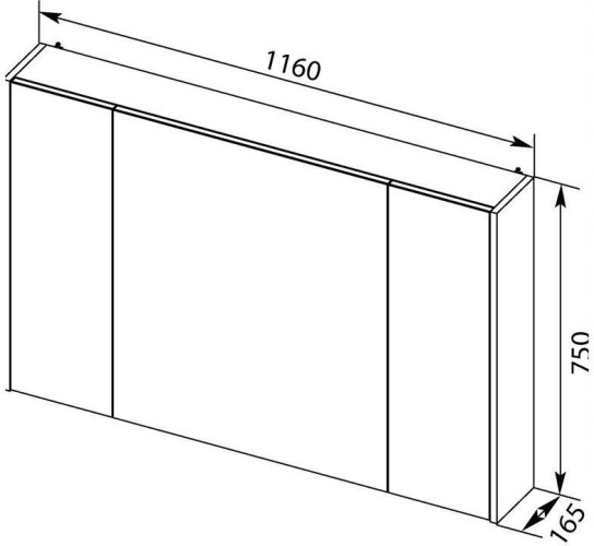 Зеркало-шкаф Aquanet Остин 120 дуб сонома