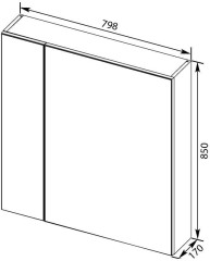 Зеркало-шкаф Aquanet Эвора 80 капучино