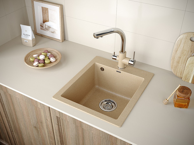 Смеситель для кухни Paulmark ESSEN, кварц-хром, 213011-QUCR, Paulmark