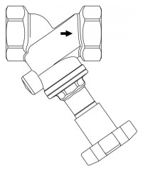 Вентиль Oventrop 105 02 04 с косой посадкой шпинделя 1/2