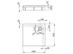 Душевой акриловый поддон RADAWAY ARGOS 4ACN1010-02