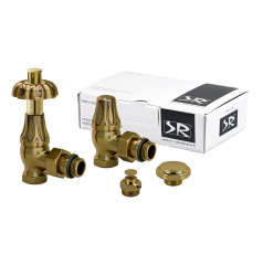 Комплект угловых декоративных вентилей SR Rubinetterie Floral Old Style 1/2&quot;, цвет бронза