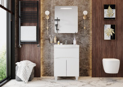 Зеркало-шкаф Onika Неаполь 60.01 с подсветкой, белый (206064)