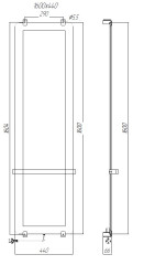 Полотенцесушитель электрический Allen Brau Infinity 160x44 с рейлингом и креплением 305015