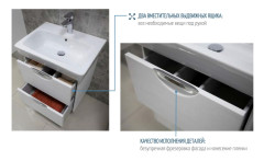 Тумба под раковину AQUATON СИЛЬВА 50 напольная, Дуб Фьорд (1A211701SIW60)