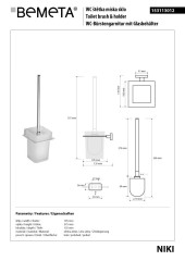 Ершик для унитаза Bemeta Niki 153113012