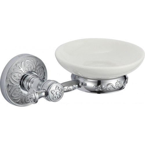 Мыльница керамическая с настенным держателем S-005859A Savol хром