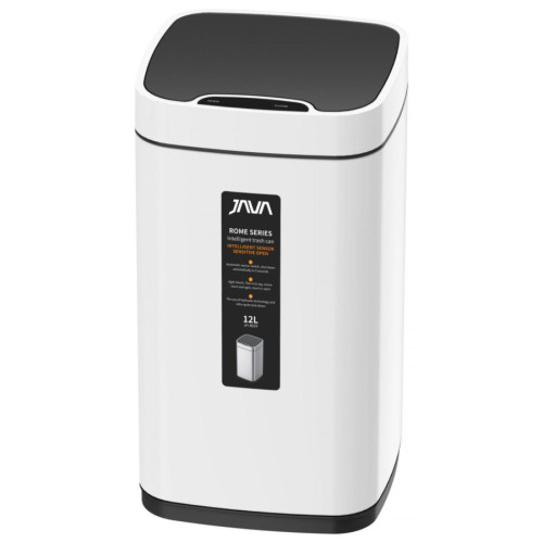 Сенсорное ведро 12 л JAVA S-883-12W белый