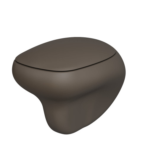 Унитаз Diamond 123T20601R (530*405*375) МАТОВЫЙ КОРИЧНЕВЫЙ подвесной БЕЗОБОДКОВЫЙ с толстой крышкой