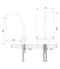 Смеситель Rossinka H02-71