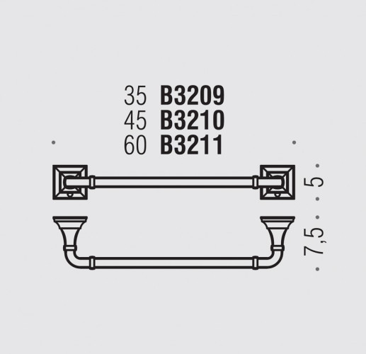 Полотенцедержатель Colombo Design Portofino B3211.bronze
