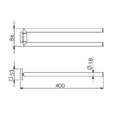 Полотенцедержатель Langberger Ledro 11808E двойной