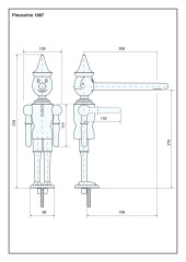 Emmevi Pinocchio, двухрычажный кухонный смеситель (излив 20,6 см), без донного клапана, цвет раскрашенное дерево