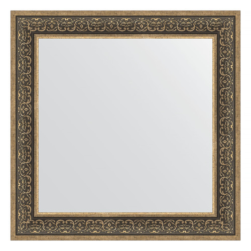 Зеркало настенное EVOFORM в багетной раме вензель серебряный, 83х83 см, BY 3256