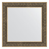 Зеркало настенное EVOFORM в багетной раме вензель серебряный, 83х83 см, BY 3256