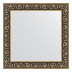 Зеркало настенное EVOFORM в багетной раме вензель серебряный, 83х83 см, BY 3256