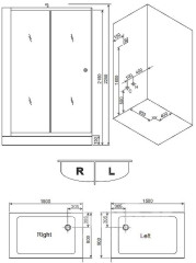 Душевая кабина Grande Home WS141-2L/S6/BB