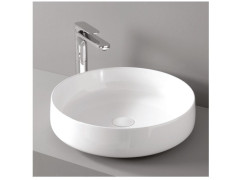 Раковина Artceram Cognac 480*480*125 отверстия для смесителя-отсутствуют Glossy White