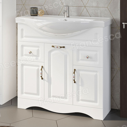 Тумба для комплекта Francesca Империя 90-2 белый (2ящ+3дв)