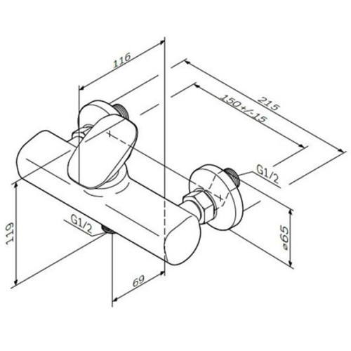 Смеситель для душа AM PM Spirit V2.0 F70A20000
