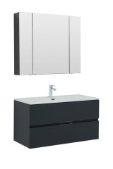 Мебель для ванной Aquanet Алвита New 100 2 ящика, антрацит