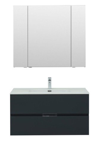 Мебель для ванной Aquanet Алвита New 100 2 ящика, антрацит