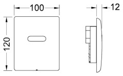 Кнопка смыва Tece Planus Urinal 230/12В 9242357 для писсуара