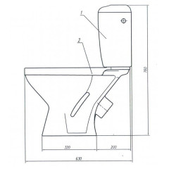 Унитаз компакт Лобненский стройфарфор Оптима Стандарт Псков сливная арматура+сиденье (10/1/5/3-25)
