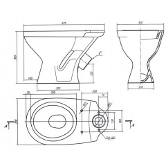 Унитаз компакт Лобненский стройфарфор Оптима Стандарт Псков сливная арматура+сиденье (10/1/5/3-25)