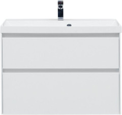 Тумба с раковиной Aquanet Гласс 90 белый