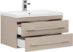 Тумба с раковиной Aquanet Нота NEW 75 светлый дуб