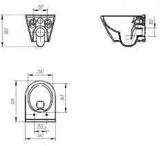 Подвесной унитаз Cersanit CITY OVAL Clean On DPL EO slim