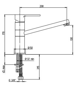 Смеситель для кухни Paini Le Mans 90CR573