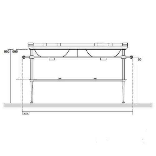 Консоль  Kerasan Waldorf  9195K1cr