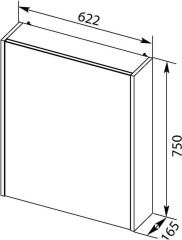 Зеркало-шкаф Aquanet Остин 65 белый